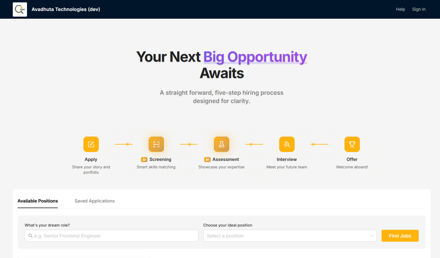 QualifyMe candidate portal – candidates complete assessments in one place